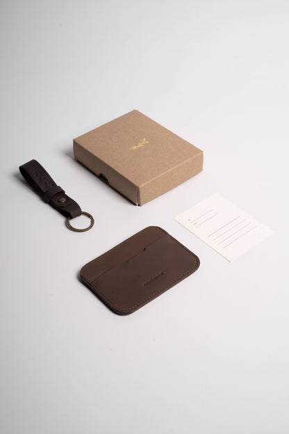 Slim Cardholder + Keychain Gift Set