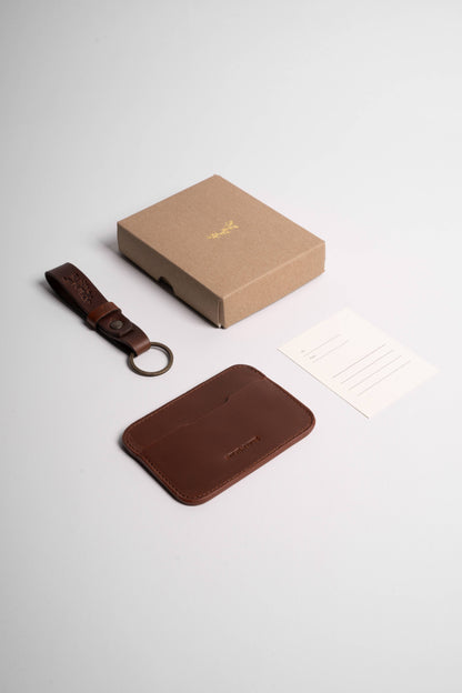 Slim Cardholder + Keychain Gift Set