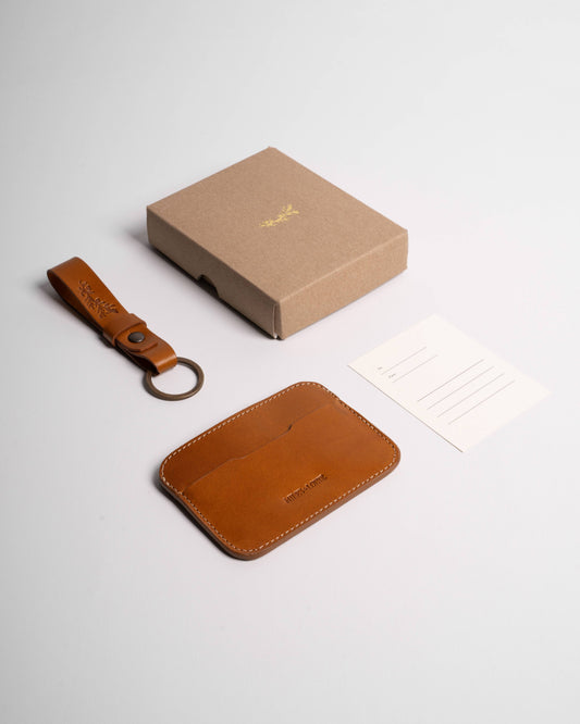 Slim Cardholder + Keychain Gift Set