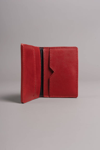 Xolos Double Cardholder de piel color negro — interior — Miles & Louie