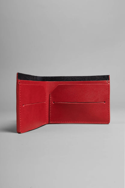 Xolos Bifold Wallet de piel color negro — vista posterior — Miles & Louie