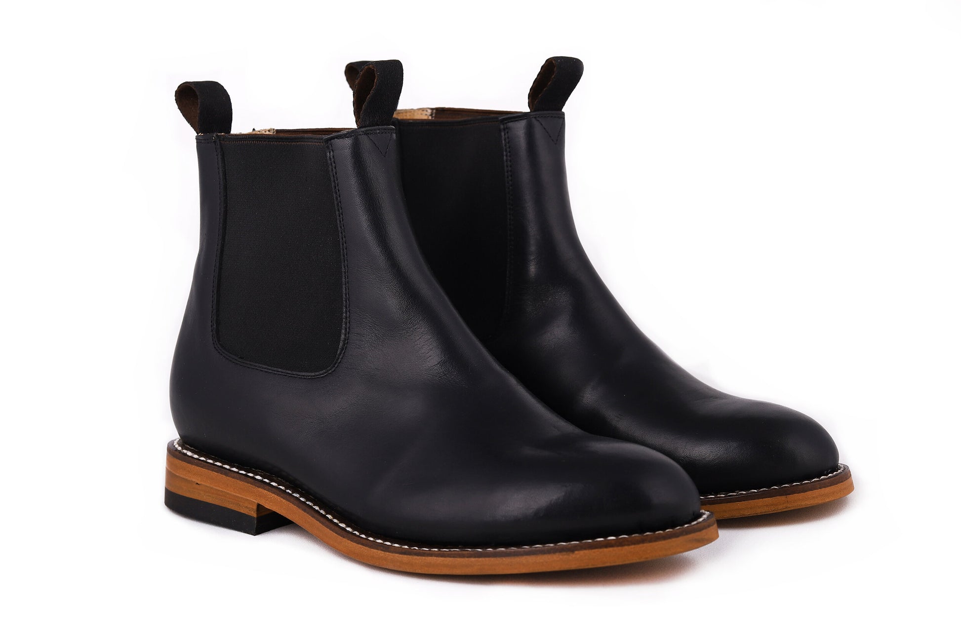 Chelsea Boot de piel — vista lateral — Miles & Louie